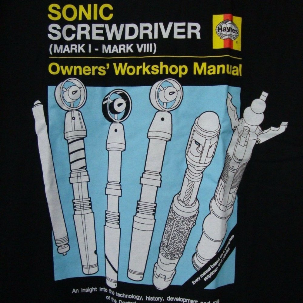 Doctor Who Sonic Screwdriver Tee Shirt Large Mens